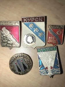 Lote de 5 prendedores insignias de 5 prendedores de los clubes soviéticos de la URSS SU3 - Imagen 1 de 5