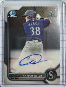 2022 Bowman Chrome - Prospect Autographs Charlie Welch #CPA-CW (AU, RC) - Picture 1 of 3