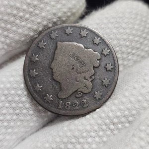 1822 Large Cent N7 R.3 + Better Variety US Type Coin - Picture 1 of 5