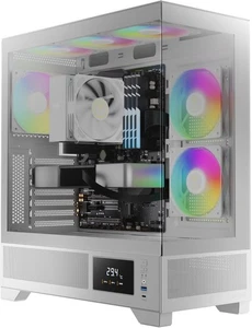GAMDIAS Blanco ATX Torre Media Gaming Computadora PC Estuche con Vidrio Templado - Imagen 1 de 4