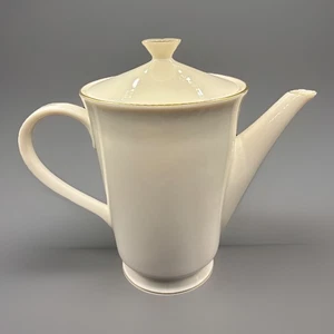 Cafetera vintage Lenox Hayworth Cosmopolitan marfil dorado hueso fino porcelana con caja - Imagen 1 de 14