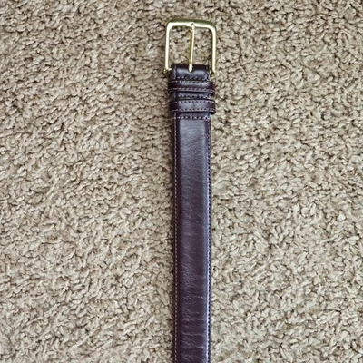 Cinturón de cuero vintage Coach 5800 para hombre 38 borgoña latón macizo cuero de vaca EE. UU. Foto 1 de 4