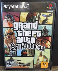 Grand Theft Auto San Andreas PS2 PlayStation 2 2004 mit Handbuch OHNE KARTE GETESTET - Bild 1 von 4