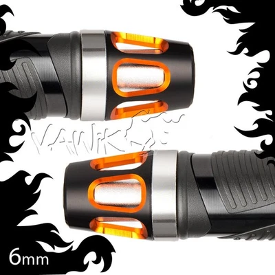 Extremos de barra VAWiK TORRE naranja y plata para M6 MOTO GUZZI Suzuki BMW Indian Yamaha Foto 1 de 4