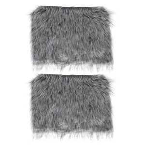  2pcs Halloween Viking Costume: Faux Fur Leg Warmers - Fluffy Long Boot Cuffs - Picture 1 of 9