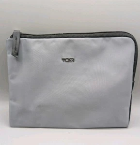 TUMI for Delta Small Gray Zip Pouch Soft Sided Travel Case Kulturbeutel - Bild 1 von 4