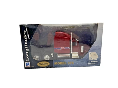 NewRay Long Hauler Collection Peterbilt Model 379 Red Diecast Car - Image 1 of 4