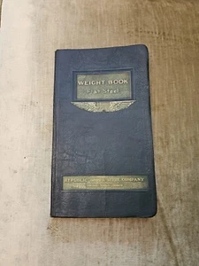 Vtg Antique Weight Book Flat Steel Republic Iron & Steel Co 1929 - Bild 1 von 9