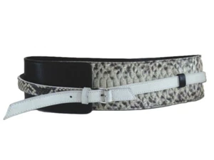 DAMIR DOMA - Gürtel Cincher - Leder & Schlange - 92 X 9 CM - Authentisch - Bild 1 von 6