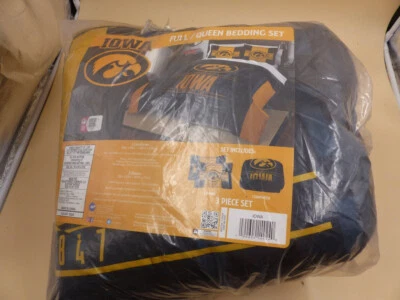 JUEGO DE 3 PIEZAS EDREDÓN COMPLETO/QUEEN UNIVERSIDAD DE IOWA O383654198 NCAA Foto 1 de 2