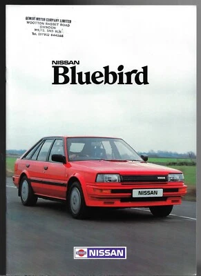 Nissan Bluebird 1987 UK Market Sales Brochure Turbo ZX SGX SLX LX L Estate - Image 1 of 2