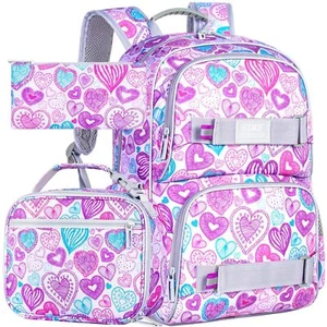 Laptop Backpack 17 Inch School Bag College Bookbag Set Water Resistant Love B... - Picture 1 of 8