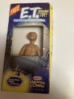 Figura de juguete flexible ET de macarrones con queso KRAFT 2002 vintage *En caja* Foto 1 de 4