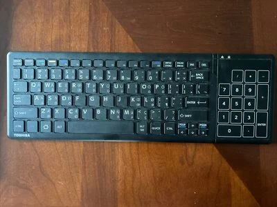 Toshiba Multi Language Wireless Touchpad Black Keyboard U50G ~ No Dongle~ - Image 1 of 4