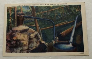 An 80-Gallon "Moonshine Still" In The Heart Of The Mountains. Postcard (S2) - Picture 1 of 2