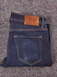 Boss Jeans Uomo W33 L32 Maine Vestibilità Regolare Blu Elasticizzato Denim - Foto 1 di 11