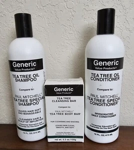 Generic Tea Tree Oil Shampoo, Condition & Cleansing Bar Set - Picture 1 of 1