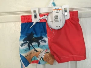 Koala Kids Brand Boy's Orange Swim Trunks 3/6 Month *NEW W/TAGS* r1-24 - Picture 1 of 3