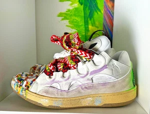 Lanvin Leather Curb Gallery Dept EU 45 100% AUTHENTIC - Picture 1 of 8