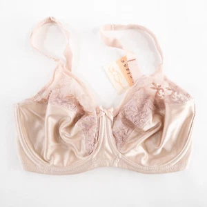Aviana Bra 34F Blush Pink Lace Trim Underwire Unpadded Style 2456 Adjustable NEW - Picture 1 of 8