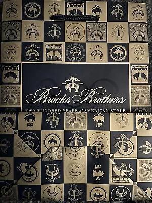 Brooks Brothers Shopping Gift Bag, 200th Anniversary, Set Of 5, New