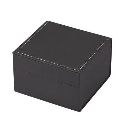 Caja de regalo de reloj individual negro de lujo con almohada de cuero PU para reloj pulsera Foto 1 de 4