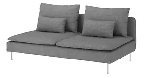 IKEA SÖDERHAMN Bezug für 3-Sitzer Teil grau/schwarz 80440217 SODERHAMN NEU - Bild 1 von 7