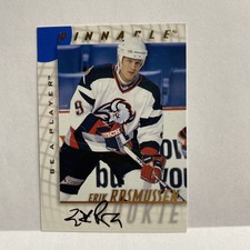 1997-98 Pinnacle Hockey Be A Player On Card Autograph Erik Rasmussen #217