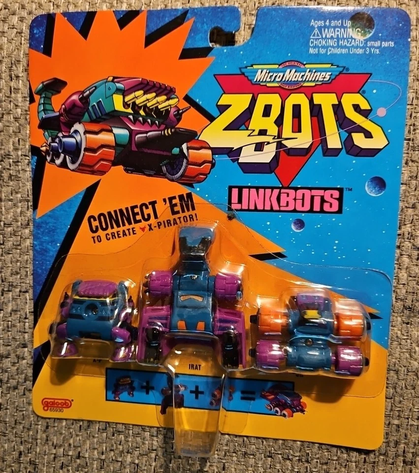 Vintage 1994 Galoob Micro Machines Z-Bots Zbots Linkbots R-Morjawz HTF