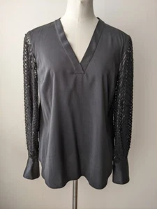 Brunello Cucinelli Nero, Camicetta Donna Seta Paillettes-Manica,, $2540 XL - Foto 1 di 7