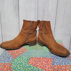 Paul Green braune Wildleder-Stiefeletten mit Reißverschlussschnalle Damengröße 7 (UK 5) - Bild 1 von 14