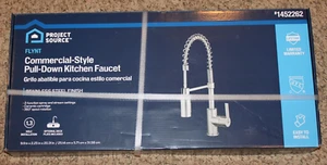 Commercial Style Pull Down Kitchen Faucet Stainless Steel Flynt New 1452262 - Picture 1 of 7