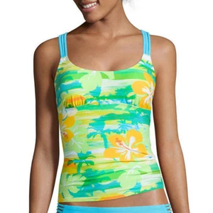 Arizona Multi-Strap Tankini Swim Top Juniors Size S, M, L New Msrp $36.00 - Picture 1 of 2