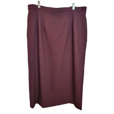 Falda informal Amanda Smith marrón rojizo lápiz recto oficina carrera talla 20W Foto 1 de 4