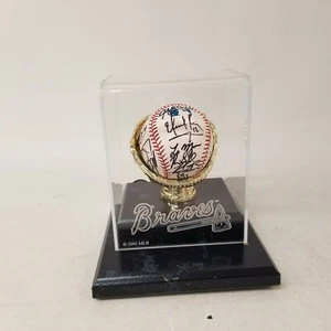 Team HOF Chipper Jones Bobby Cox Smoltz Glavine signierter Baseball Atlanta Braves - Bild 1 von 12