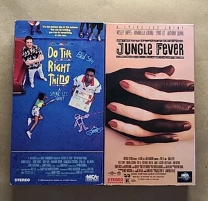 2 Spike Lee Movies On VHS - Do The Right Thing + Jungle Fever - Picture 1 of 12