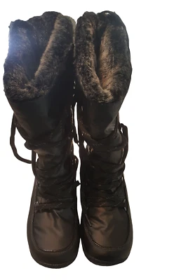 Sporto Charley Faux Fur Lined Snow Boots, Black-Womens- - Image 1 of 4