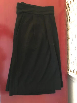 J Jill - Falda Pequeña Mezcla Lana Plisados Bolsillos Negro Corto 20" Nueva Sin Etiquetas Foto 1 de 4