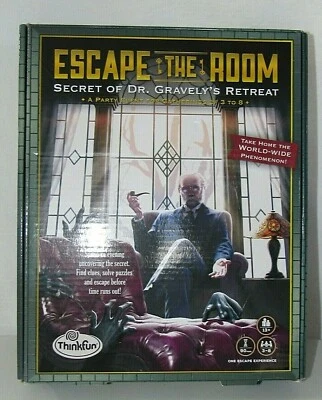 2016 ESCAPE THE ROOM: SECRET OF DR. GRAVELY'S RETREAT MYSTERY PARTY GAME - Image 1 of 4
