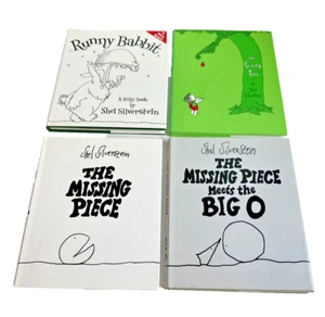 Lot of 4 Shel Silverstein Books Giving Tree, Missing Piece/MP O, Runny Babbitt - Picture 1 of 20