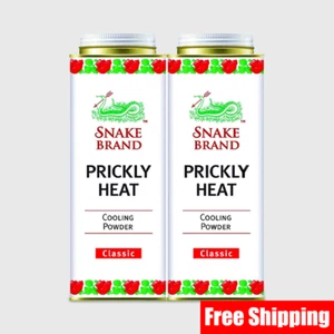 2 Pcs. Snake Brand Prickly Heat Powder Classic 280g Refreshing & Soothing Powder - Picture 1 of 5
