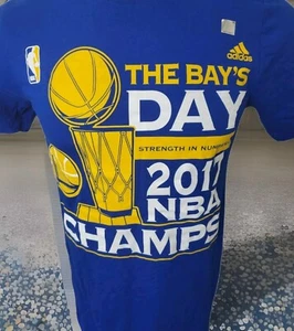 ADIDAS Golden State Warriors Go-To T-Shirt 2017 NBA Championship Men's Size S - Picture 1 of 9