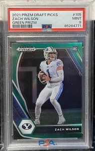 2021 Prizm Draft Picks Zach Wilson Green Prizm Rookie Card PSA 9 - Bild 1 von 1