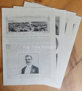 WW1 EVENTS FROM THE MARNE TO THE AISNE 1914 The Great War 13x Original Prints - Picture 1 of 12