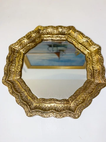 Vintage Burwood Small Gold Octagonal Mirror Cover