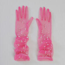 Lace Pearl Mesh Long Gloves Women Full Finger Gloves Marriage Party Accessories'