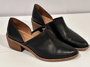 Madewell Damenschuhe Größe 7 Brady niedrig geschnitten schwarz Leder spitz zulaufend - Bild 1 von 7
