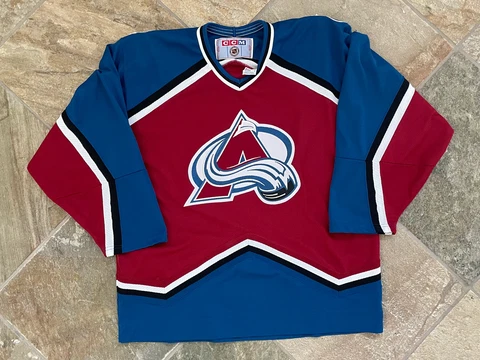 Vintage Colorado Avalanche CCM Hockey Jersey, Size Large Cover