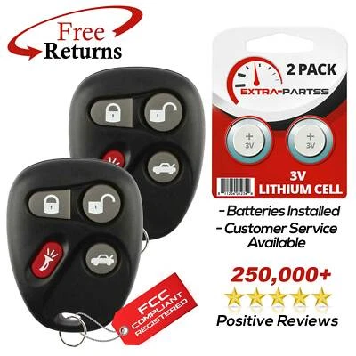 2 For 2000 2001 2002 2003 2004 2005 Pontiac Sunfire Remote Keyless Entry Key Fob - Imagem 1 de 4
