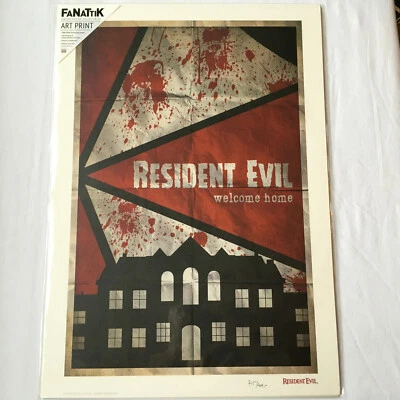 Resident Evil Lithograph Art print Numbered Collector Official "NEW" SEALED COA - Image 1 of 4